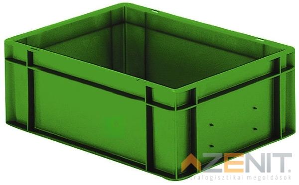 Műanyag szállítóláda 400×300×145 mm zöld színben
